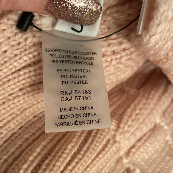 Calvin Klein pink cable knit recycled polyester scarf - Picture 6 of 6